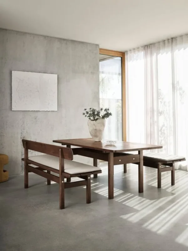 Fredericia Sitzgelegenheiten-Carl Hansen & Søn BM0699 Asserbo Bank m. Rückenlehne, 170 cm, Eukalyptus dkl. geöl