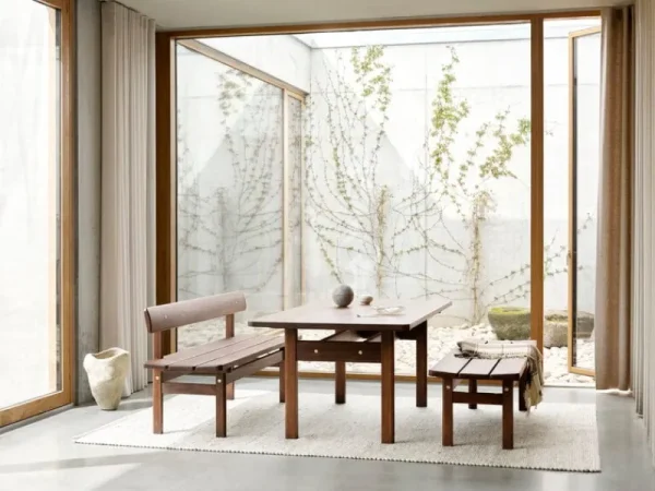 Fredericia Sitzgelegenheiten-Carl Hansen & Søn BM0699 Asserbo Bank m. Rückenlehne, 170 cm, Eukalyptus dkl. geöl