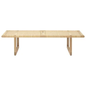 Woud Tische | Sitzgelegenheiten-Carl Hansen & Søn BM0488L Table Bench Beistelltisch, Lang, Eiche Geölt - Rattan