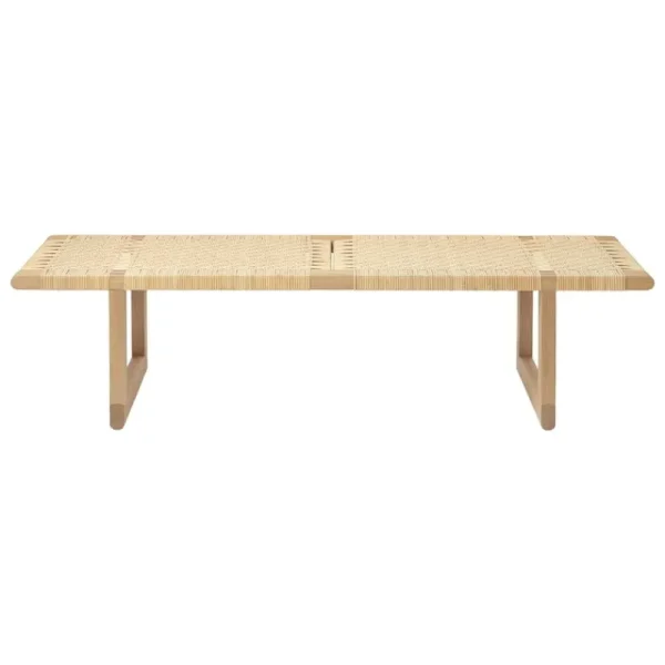 Woud Tische | Sitzgelegenheiten-Carl Hansen & Søn BM0488L Table Bench Beistelltisch, Lang, Eiche Geölt - Rattan