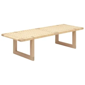 Woud Tische | Sitzgelegenheiten-Carl Hansen & Søn BM0488L Table Bench Beistelltisch, Lang, Eiche Geölt - Rattan
