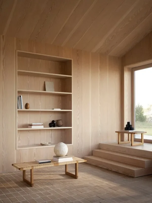 Skagerak Tische | Sitzgelegenheiten-Carl Hansen & Søn BM0489S Tischbank, kurz, Eiche geölt - Papierkordel