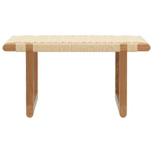 Skagerak Tische | Sitzgelegenheiten-Carl Hansen & Søn BM0489S Tischbank, kurz, Eiche geölt - Papierkordel