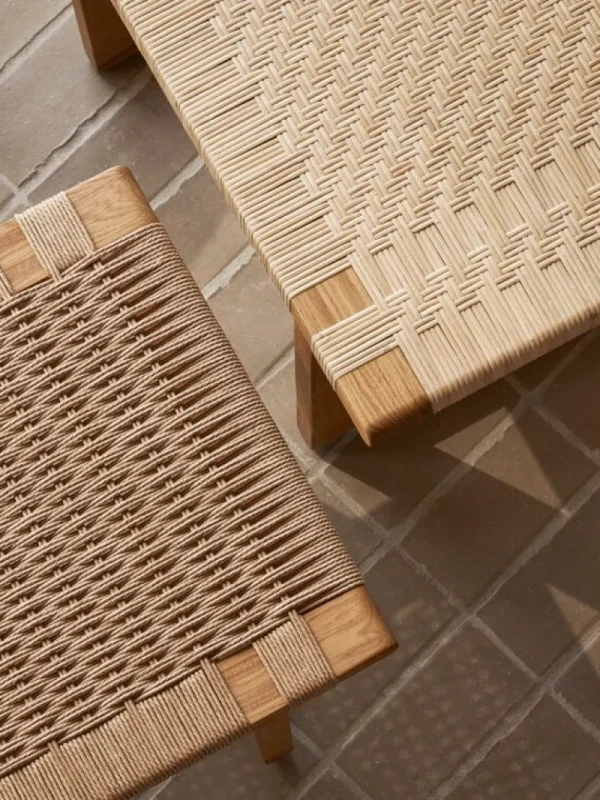 Skagerak Tische | Sitzgelegenheiten-Carl Hansen & Søn BM0489S Tischbank, kurz, Eiche geölt - Papierkordel