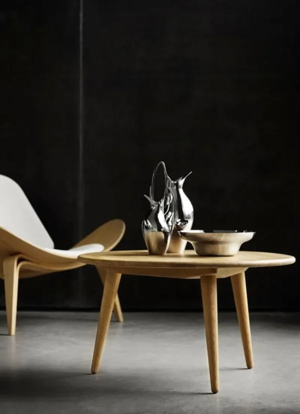 Carl Hansen & Su00f8n Tische-Carl Hansen & Søn CH008 Couchtisch, 78 cm, Eiche Geölt