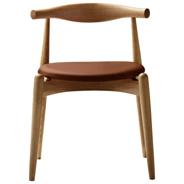 Carl Hansen & Su00f8n Sitzgelegenheiten-Carl Hansen & Søn CH20 Elbow Stuhl, Eiche geölt – cognacbraunes Leder Thor 307
