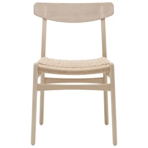 Warm Nordic Sitzgelegenheiten-Carl Hansen & Søn CH23 Stuhl, Eiche geseift - Naturkordel