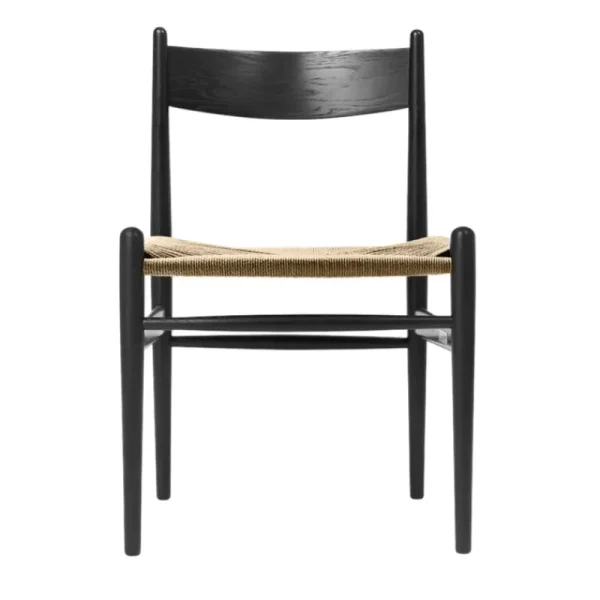 Hem Sitzgelegenheiten-Carl Hansen & Søn CH36 Stuhl, Schwarz - Naturkordel