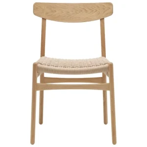 Carl Hansen & Su00f8n Sitzgelegenheiten-Carl Hansen & Søn CH23 Stuhl, Eiche geölt – Naturkordel