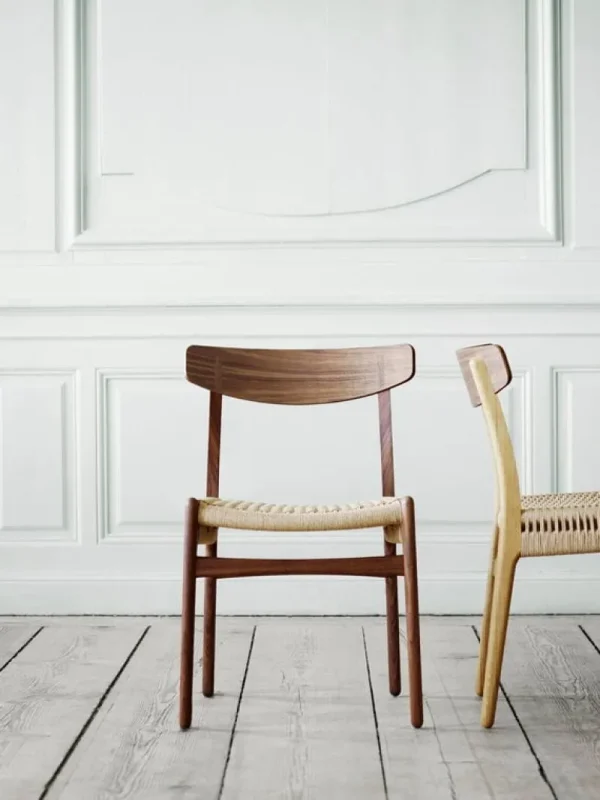 Yrju00f6 Kukkapuro Sitzgelegenheiten-Carl Hansen & Søn CH23 Stuhl, Walnuss geölt - Naturkordel