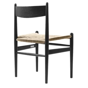 Hem Sitzgelegenheiten-Carl Hansen & Søn CH36 Stuhl, Schwarz - Naturkordel