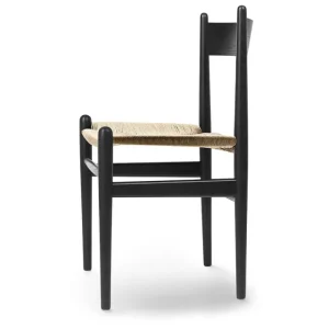 Hem Sitzgelegenheiten-Carl Hansen & Søn CH36 Stuhl, Schwarz - Naturkordel