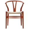 Carl Hansen & Su00f8n Sitzgelegenheiten-Carl Hansen & Søn CH24 Wishbone Stuhl, sanftes Terrakotta, Naturkordel
