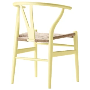 Carl Hansen & Su00f8n Sitzgelegenheiten-Carl Hansen & Søn CH24 Wishbone Stuhl, sanftes Malvengelb, Naturkordel