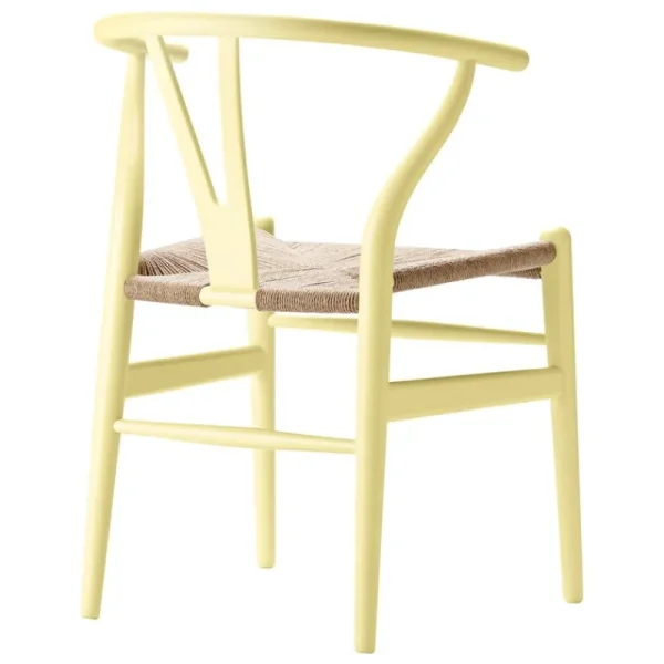 Carl Hansen & Su00f8n Sitzgelegenheiten-Carl Hansen & Søn CH24 Wishbone Stuhl, sanftes Malvengelb, Naturkordel
