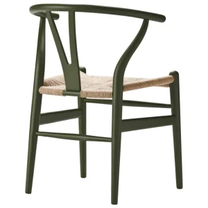 Carl Hansen & Su00f8n Sitzgelegenheiten-Carl Hansen & Søn CH24 Wishbone Stuhl, sanftes Algengrün, Naturkordel