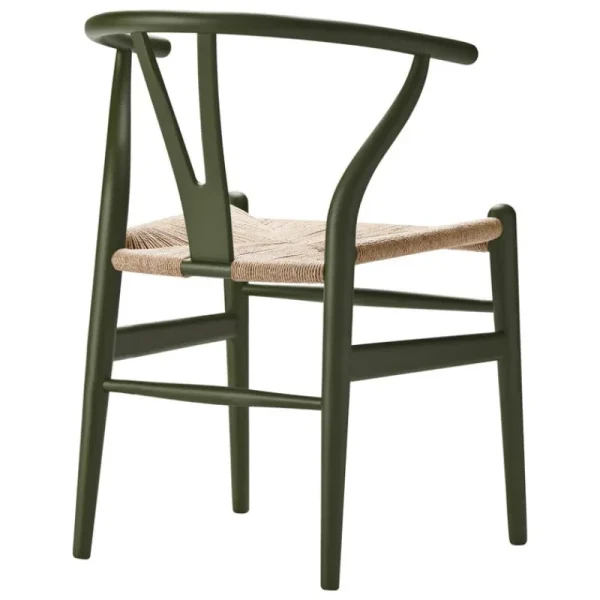Carl Hansen & Su00f8n Sitzgelegenheiten-Carl Hansen & Søn CH24 Wishbone Stuhl, sanftes Algengrün, Naturkordel
