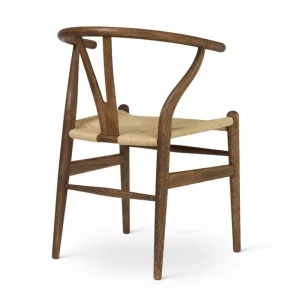 HAY Sitzgelegenheiten-Carl Hansen & Søn CH24 Wishbone Stuhl, Eiche geräuchert und geölt - Naturkordel