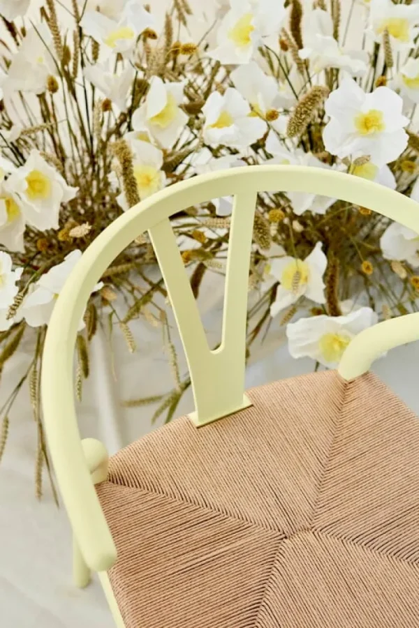 Carl Hansen & Su00f8n Sitzgelegenheiten-Carl Hansen & Søn CH24 Wishbone Stuhl, sanftes Malvengelb, Naturkordel