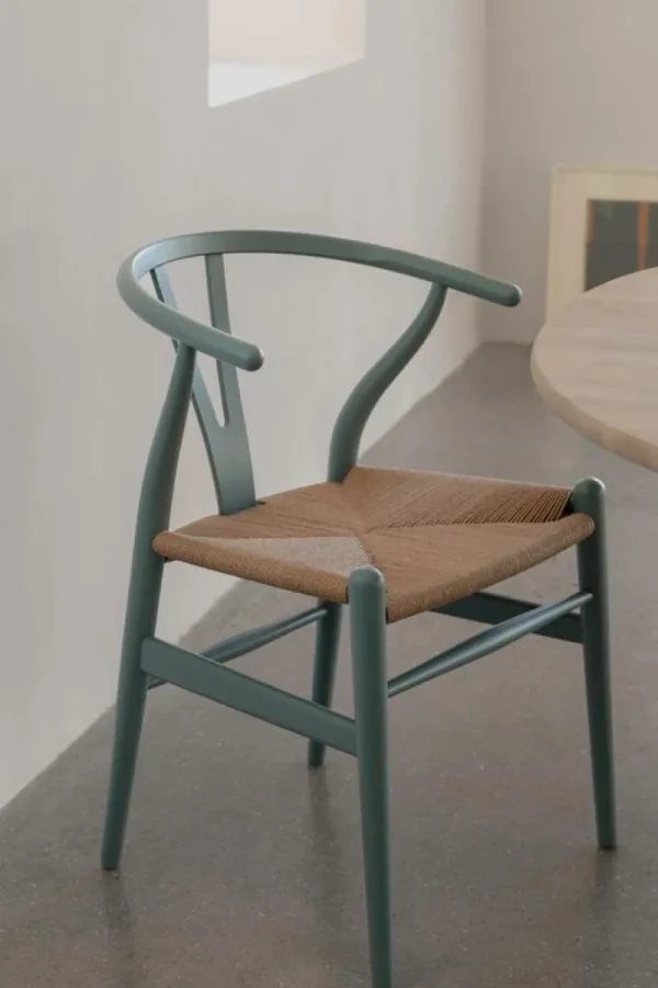 Carl Hansen & Su00f8n Sitzgelegenheiten-Carl Hansen & Søn CH24 Wishbone Stuhl, sanftes Zinngrau, Naturkordel
