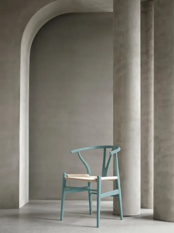 Carl Hansen & Su00f8n Sitzgelegenheiten-Carl Hansen & Søn CH24 Wishbone Stuhl, sanftes Zinngrau, Naturkordel