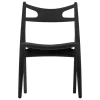 Made by Choice Sitzgelegenheiten-Carl Hansen & Søn CH29P Stuhl, Eiche Schwarz, Leder Schwarz (Loke 7150)