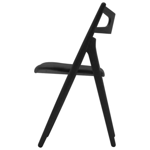 Made by Choice Sitzgelegenheiten-Carl Hansen & Søn CH29P Stuhl, Eiche Schwarz, Leder Schwarz (Loke 7150)
