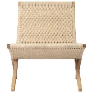 Carl Hansen & Su00f8n Sitzgelegenheiten-Carl Hansen & Søn MG501 Cuba Loungesessel, Eiche geölt - Naturkordel
