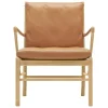 Carl Hansen & Su00f8n Sitzgelegenheiten-Carl Hansen & Søn OW149 Colonial Loungesessel, Eiche geölt - cognacbr. Leder Sif 9