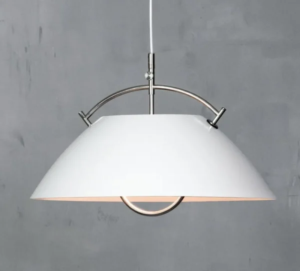 Artemide Deckenleuchten-Carl Hansen & Søn Wegner Pendelleuchte, Weiß – Nickel