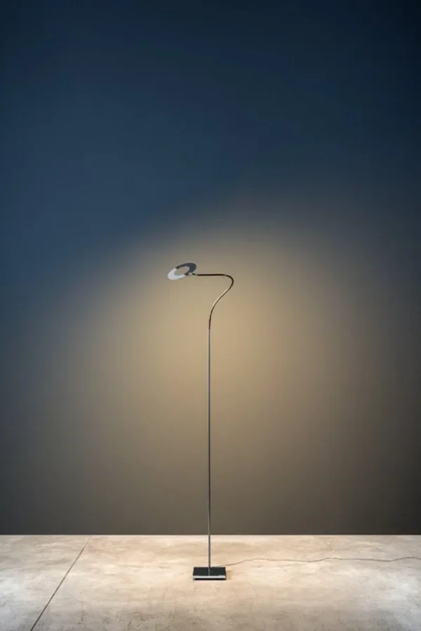 ferm LIVING Stehleuchten-Catellani & Smith Giulietta Stehleuchte, silber - schwarzer Ring
