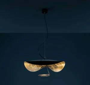 Muuto Deckenleuchten-Catellani & Smith Lederam Manta S1 Pendelleuchte, gold - schwarz