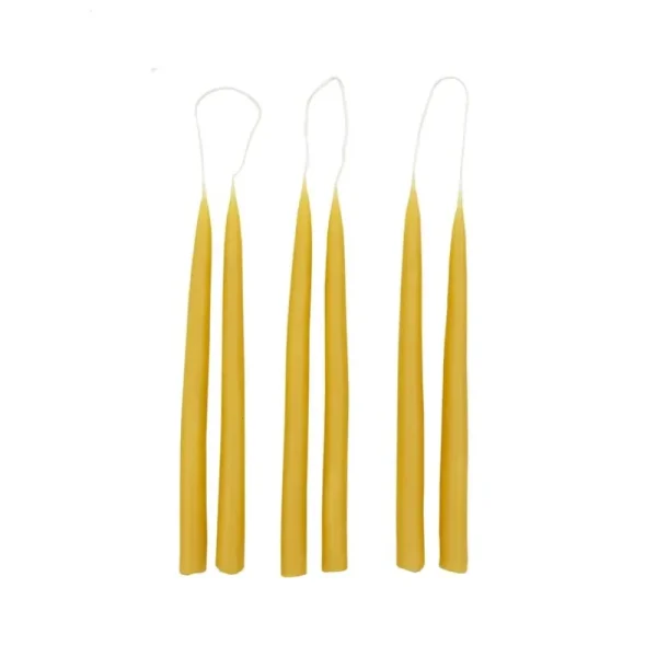 Audo Copenhagen Kerzen Und Kerzenhalter-Collaboratorio Candela Kerze, 23 cm, 6 Stück, Honigfarben