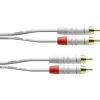 Cordial Unterhaltungselektronik^RCA-Kabelpaar für Lautsprecher, 6 m, weiß
