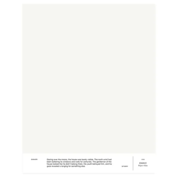 Cover Story Wandfarben^Farbmuster, 002 EMILY – Papierweiß
