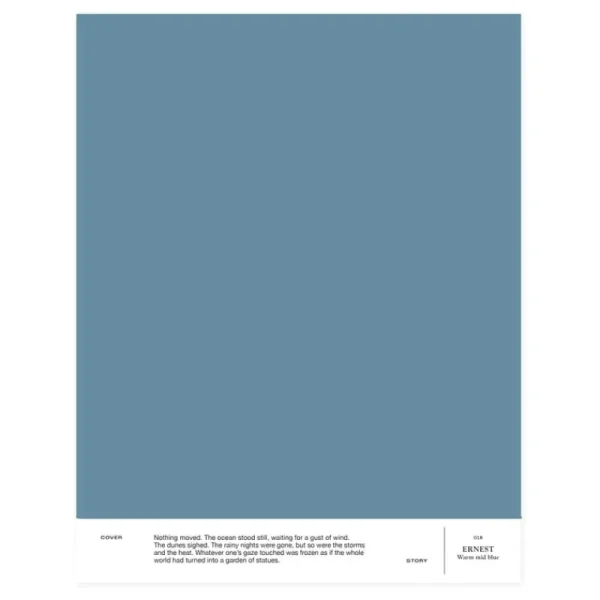 Cover Story Wandfarben^Farbmuster, 018 ERNEST – warmes Mittelblau