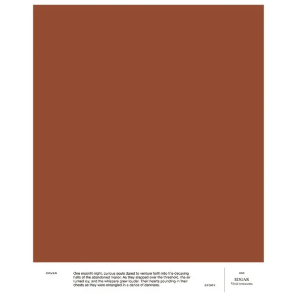 Cover Story Wandfarben^Farbmuster, 038 EDGAR - lebhaftes Terracotta