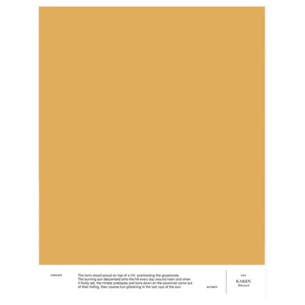 Cover Story Wandfarben^Farbmuster, 032 KAREN – Senfgelb