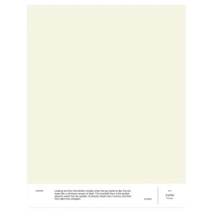 Cover Story Wandfarben^Farbmuster, 007 ZADIE – Cremeweiß