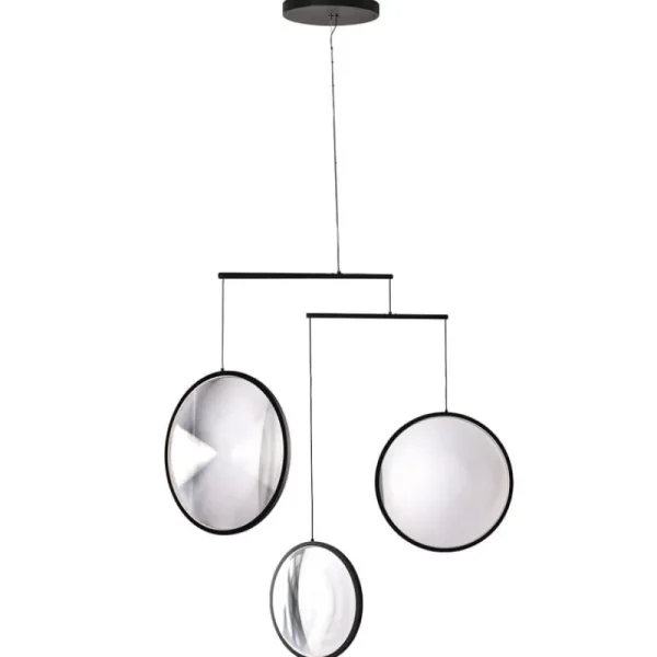 Tom Dixon Deckenleuchten-DCWéditions Focus X3 Pendelleuchte, Schwarz