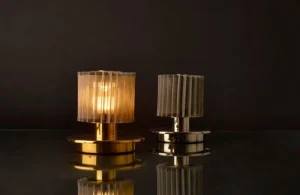 Audo Copenhagen Tischlampen | Tragbare Lampen-DCWéditions In The Sun Tischlampe, Gold – Silber