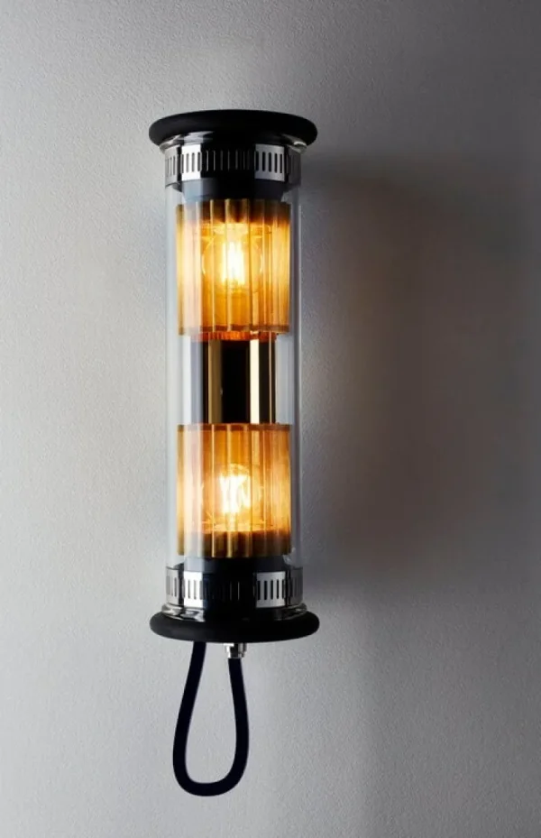 Louis Poulsen Wandleuchten-DCWéditions In The Tube 100-350 Mesh-Leuchte, Gold - Gold