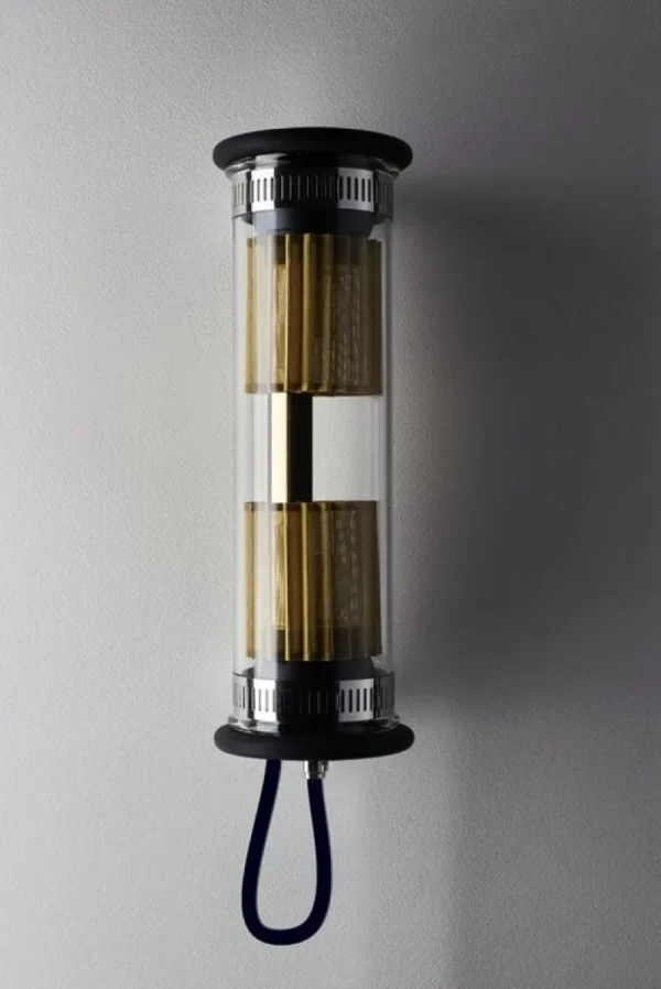 Louis Poulsen Wandleuchten-DCWéditions In The Tube 100-350 Mesh-Leuchte, Gold - Gold