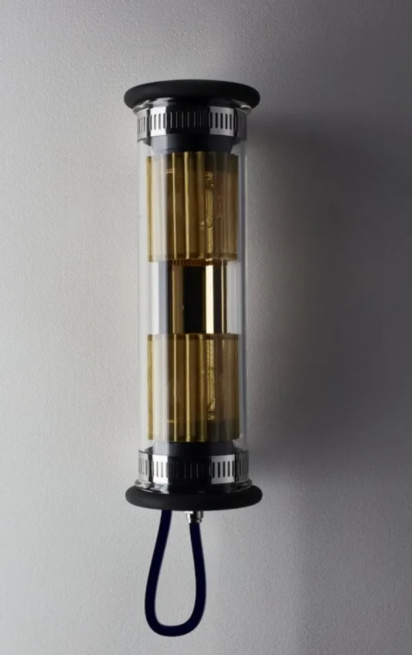 Louis Poulsen Wandleuchten-DCWéditions In The Tube 100-350 Mesh-Leuchte, Gold - Gold
