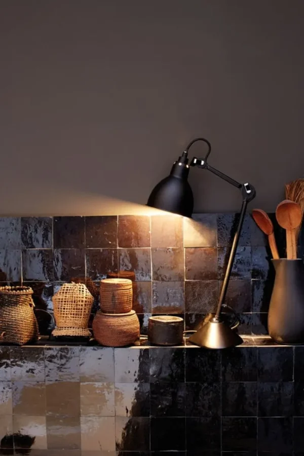 HAY Schreibtischlampen | Tischlampen-DCWéditions Lampe Gras 205 Tischleuchte, runder Schirm, schwarz