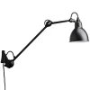 DCWu00e9ditions Wandleuchten-DCWéditions Lampe Gras 222 Wandleuchte, runder Schirm, schwarz