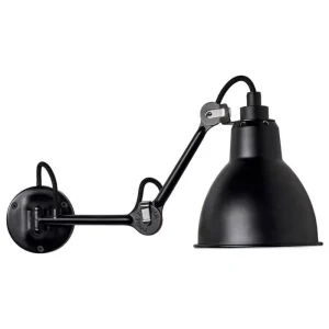 DCWu00e9ditions Wandleuchten-DCWéditions Lampe Gras 204 Wandleuchte, runder Schirm, Schwarz