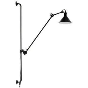 DCWu00e9ditions Wandleuchten-DCWéditions Lampe Gras 214 Wandleuchte, konischer Schirm, Schwarz