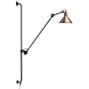 Sammode Wandleuchten-DCWéditions Lampe Gras 214 Wandleuchte, konischer Schirm, Schwarz – Kupfer