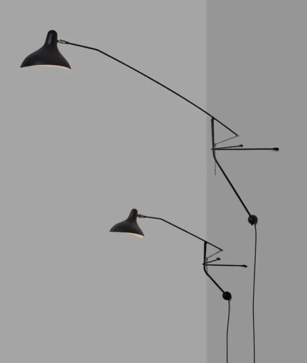 DCWu00e9ditions Wandleuchten-DCWéditions Mantis BS2 Mini Wandleuchte, Schwarz